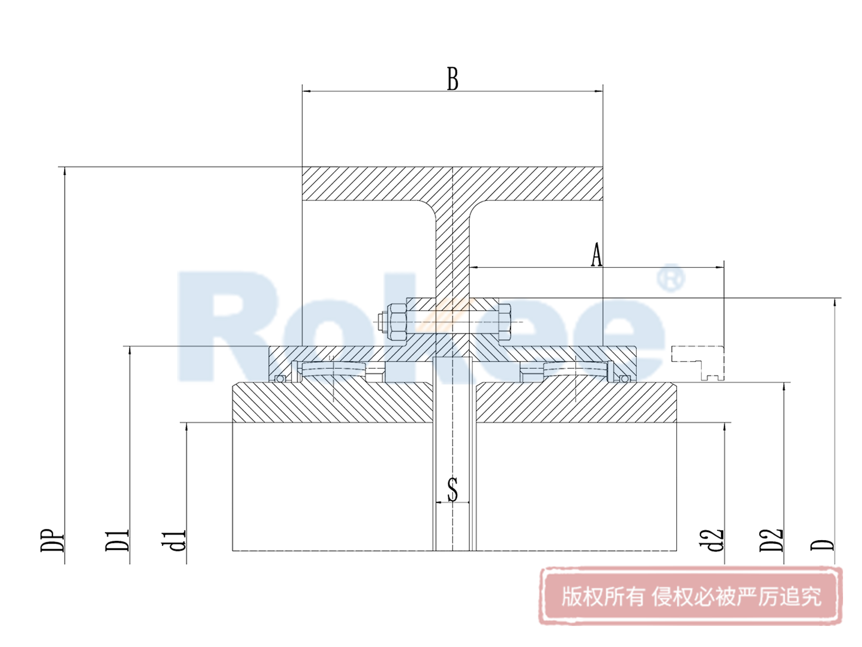 RODW制动轮型鼓形齿式联轴器