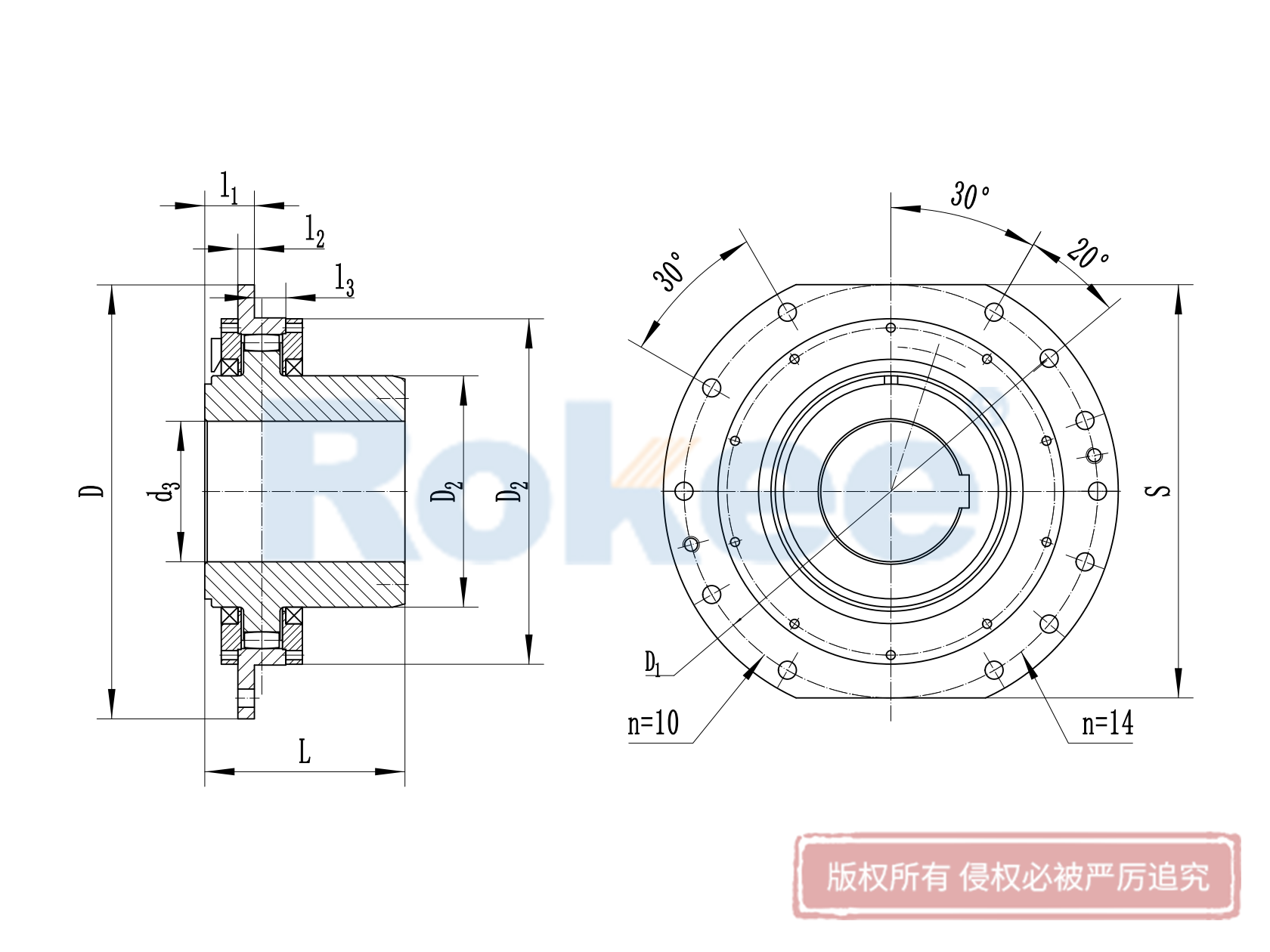 WJA型卷筒用球面滚子联轴器